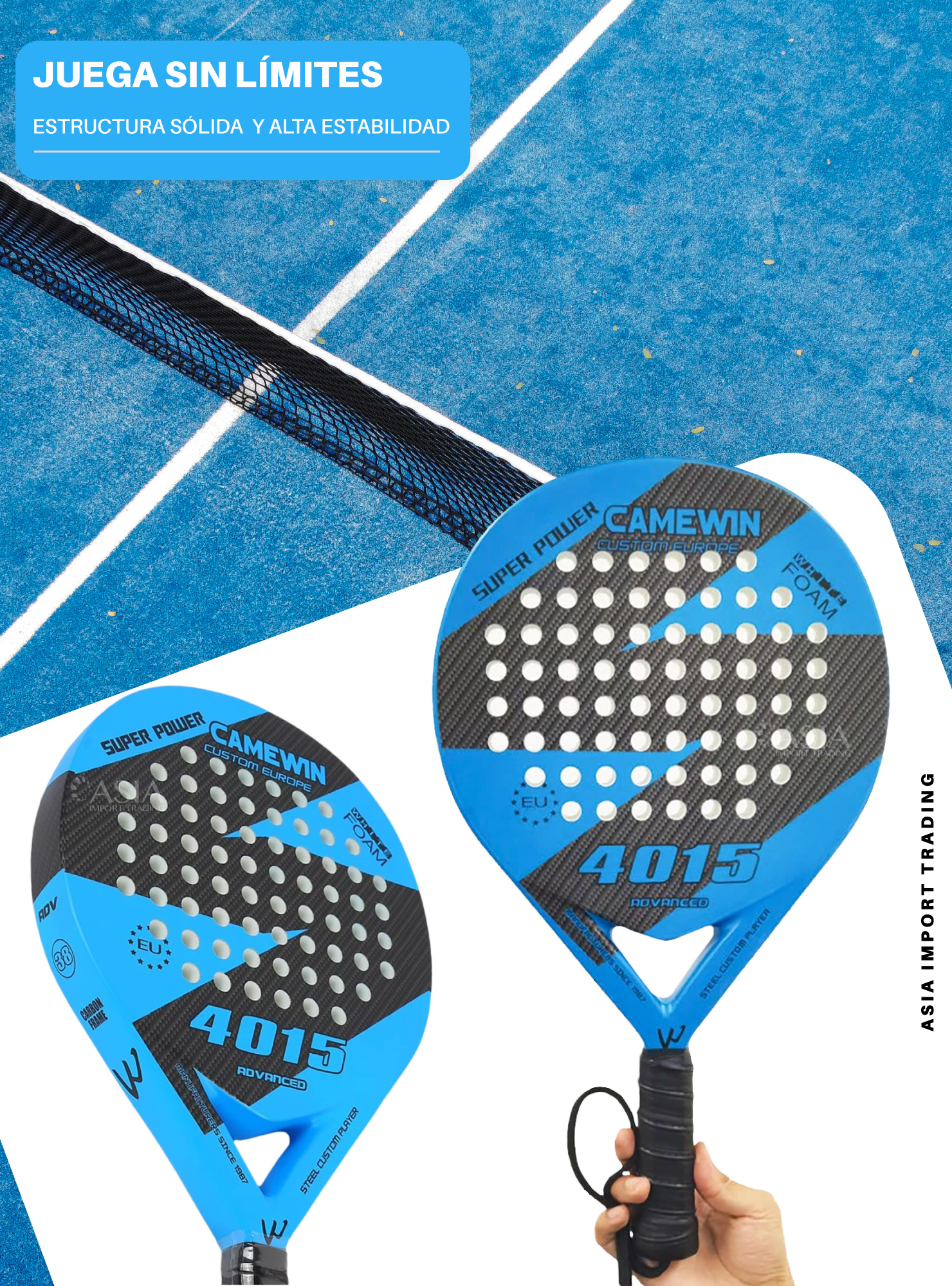 Pala de Padel 4015 Azul-1