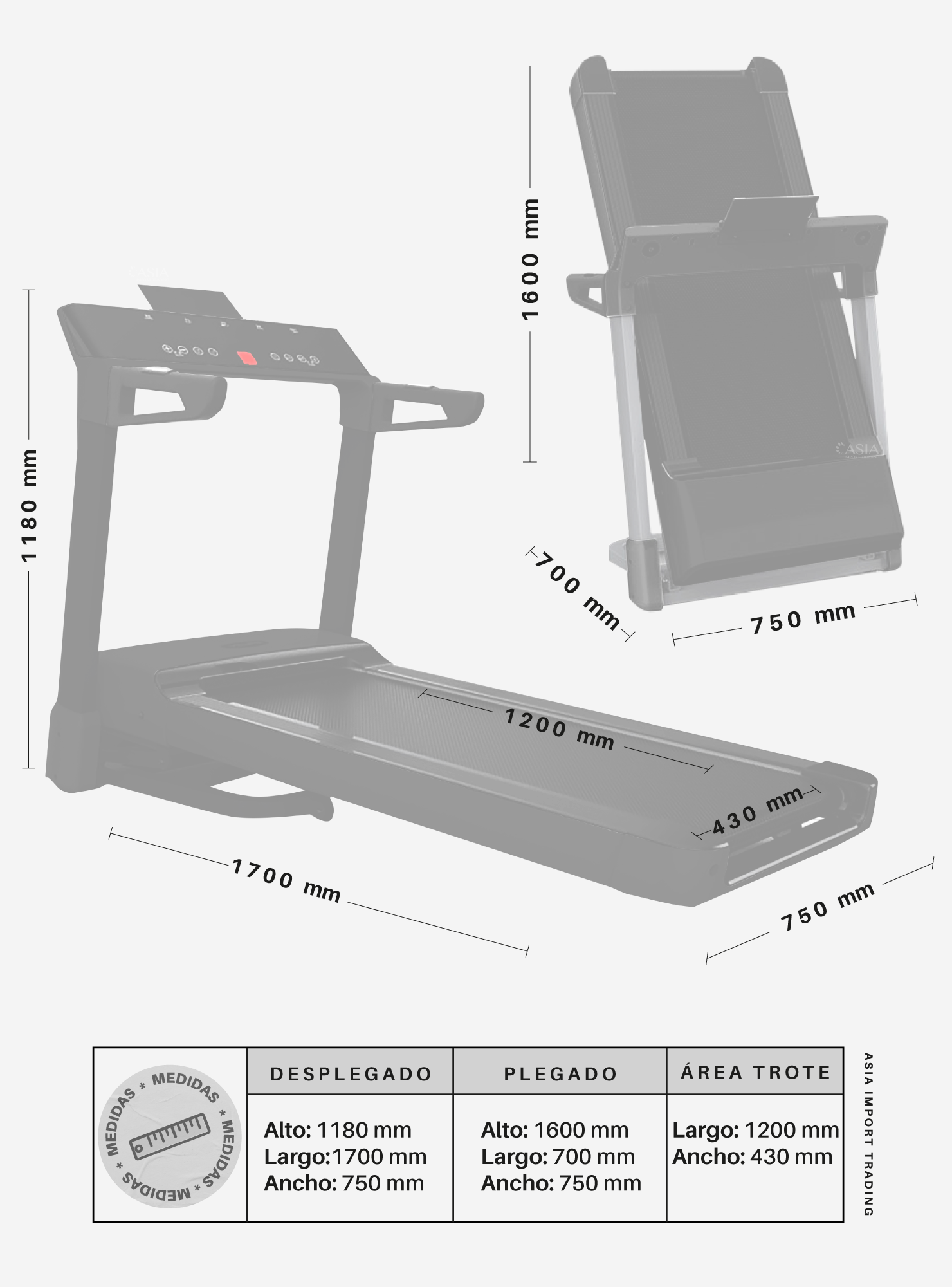 Trotadora Multifuncional TREADMILL A8 A-4