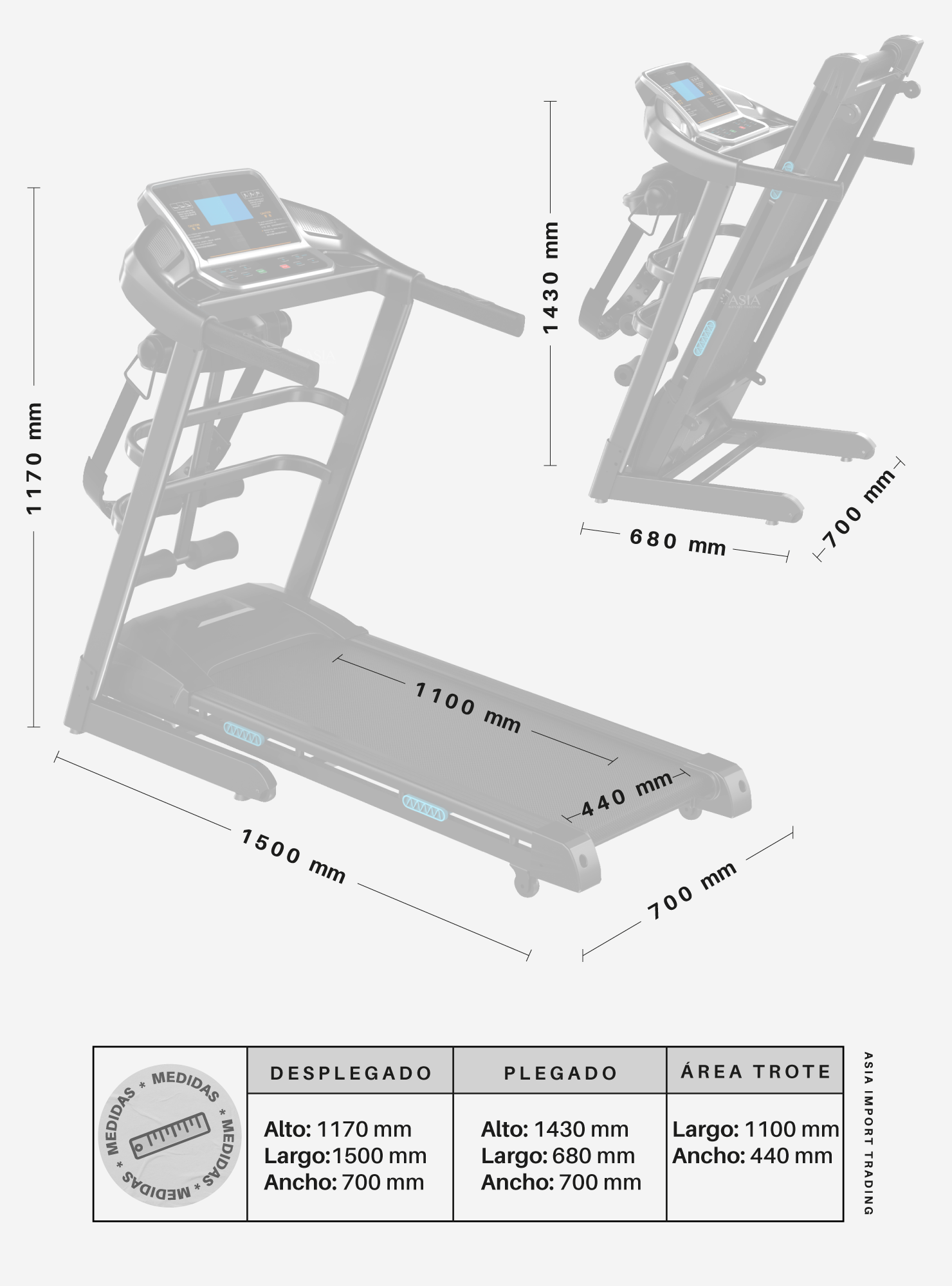 Trotadora Multifuncional TREADMILL 8001-3