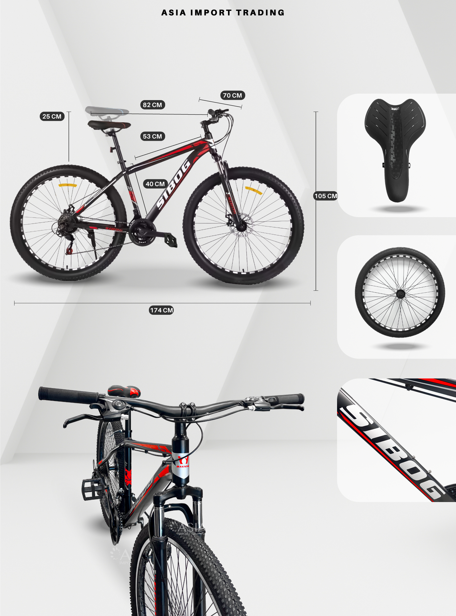 Bicicleta Mountain Bike Aro 27,5 Roja-3