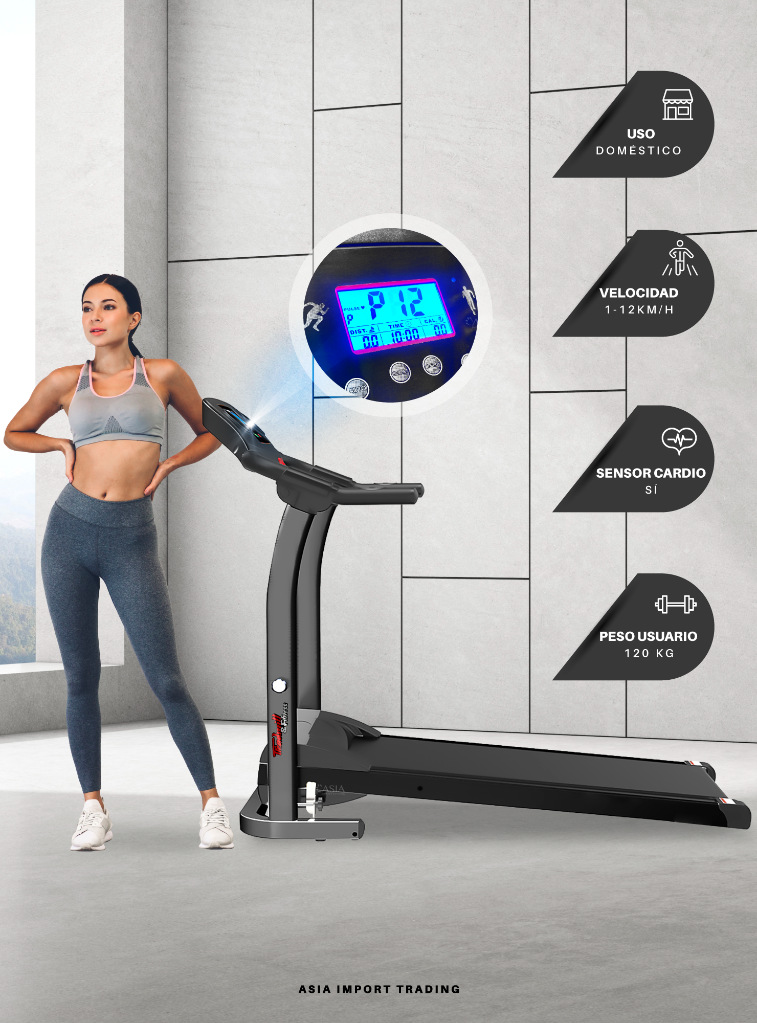 Trotadora TREADMILL II Negra-1