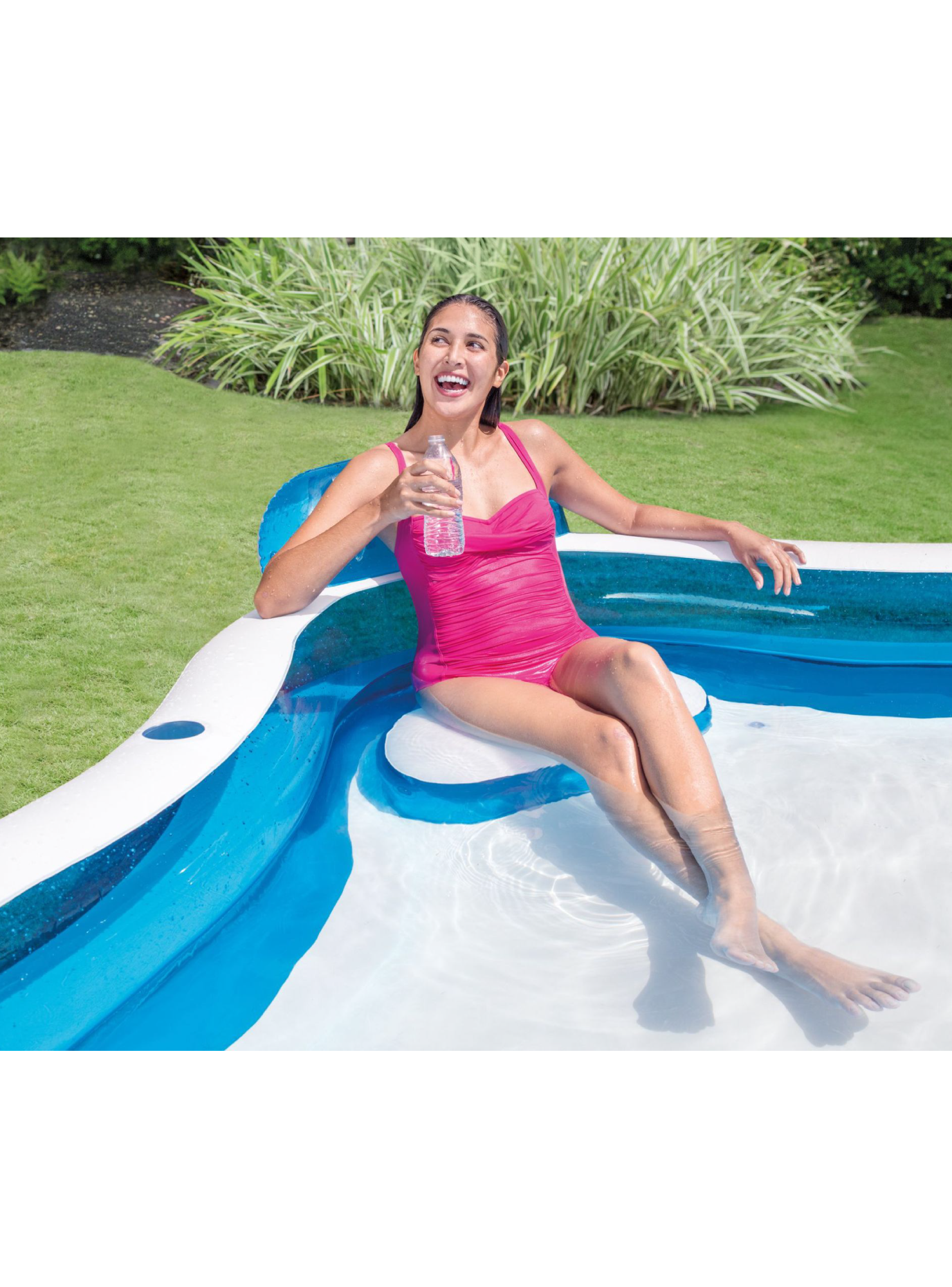 Piscina inflable familiar Intex 2,29mt x 2,29mt x 0,66mt  990 Litros-1