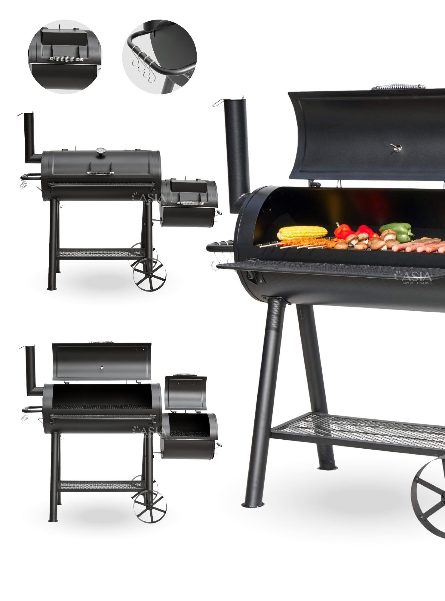 Parrilla Ahumador de gran capacidad-1