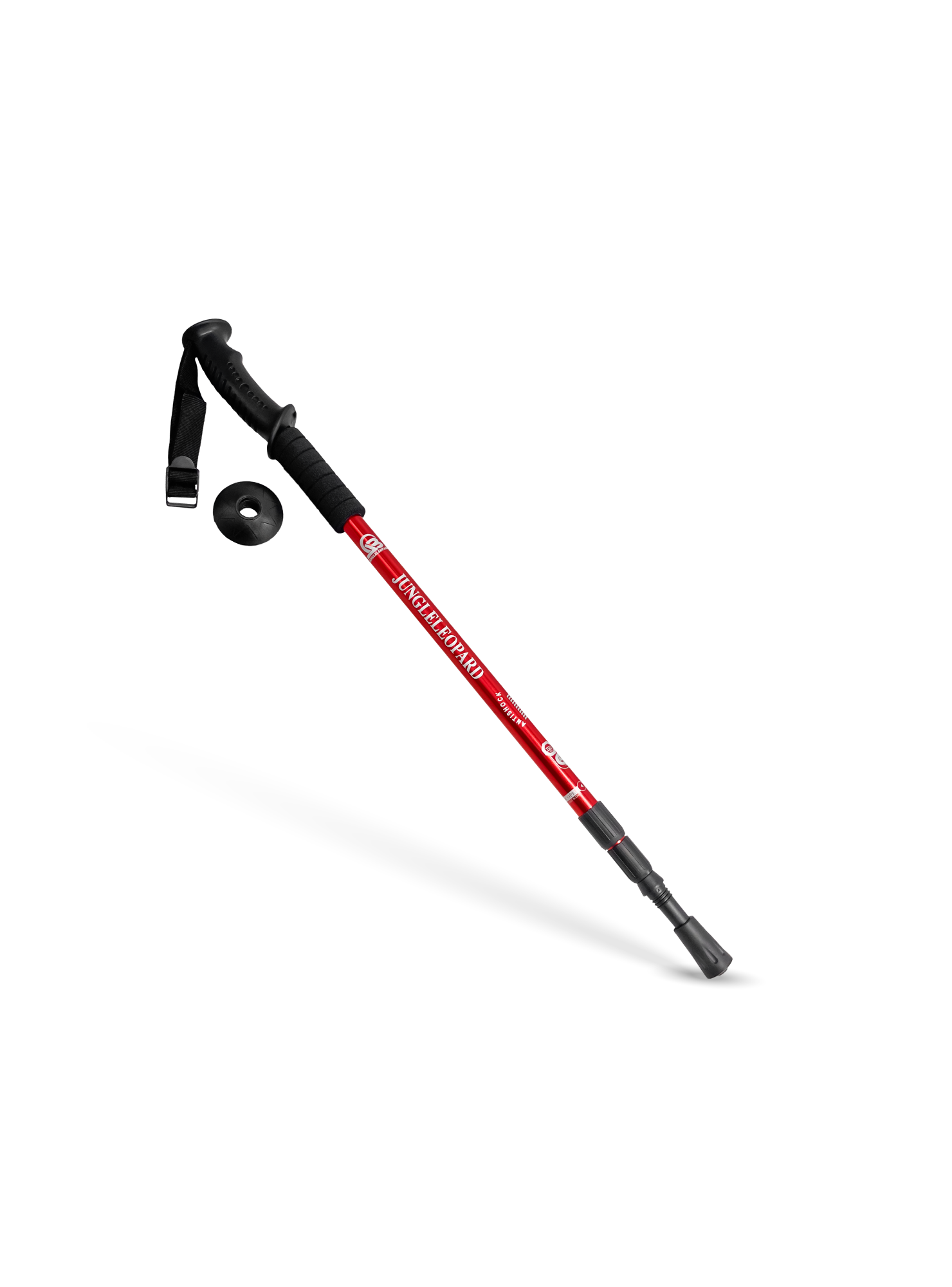 Baston de Trekking Antishock Rojo-0