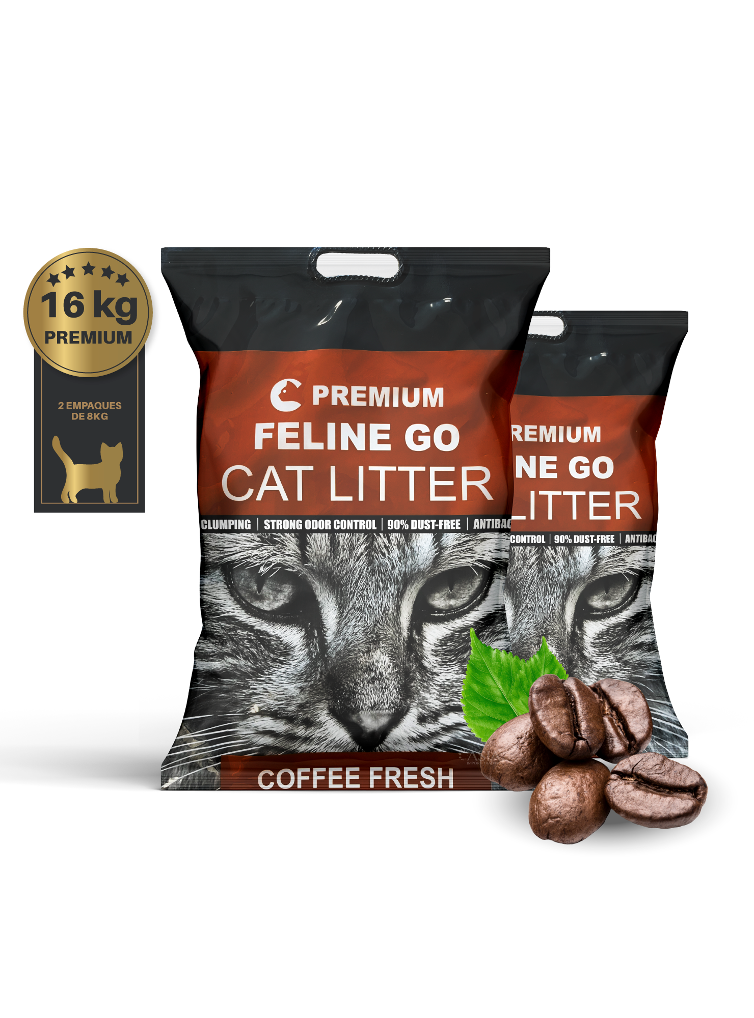 Arena para gatos Premium aroma Café 16k-1