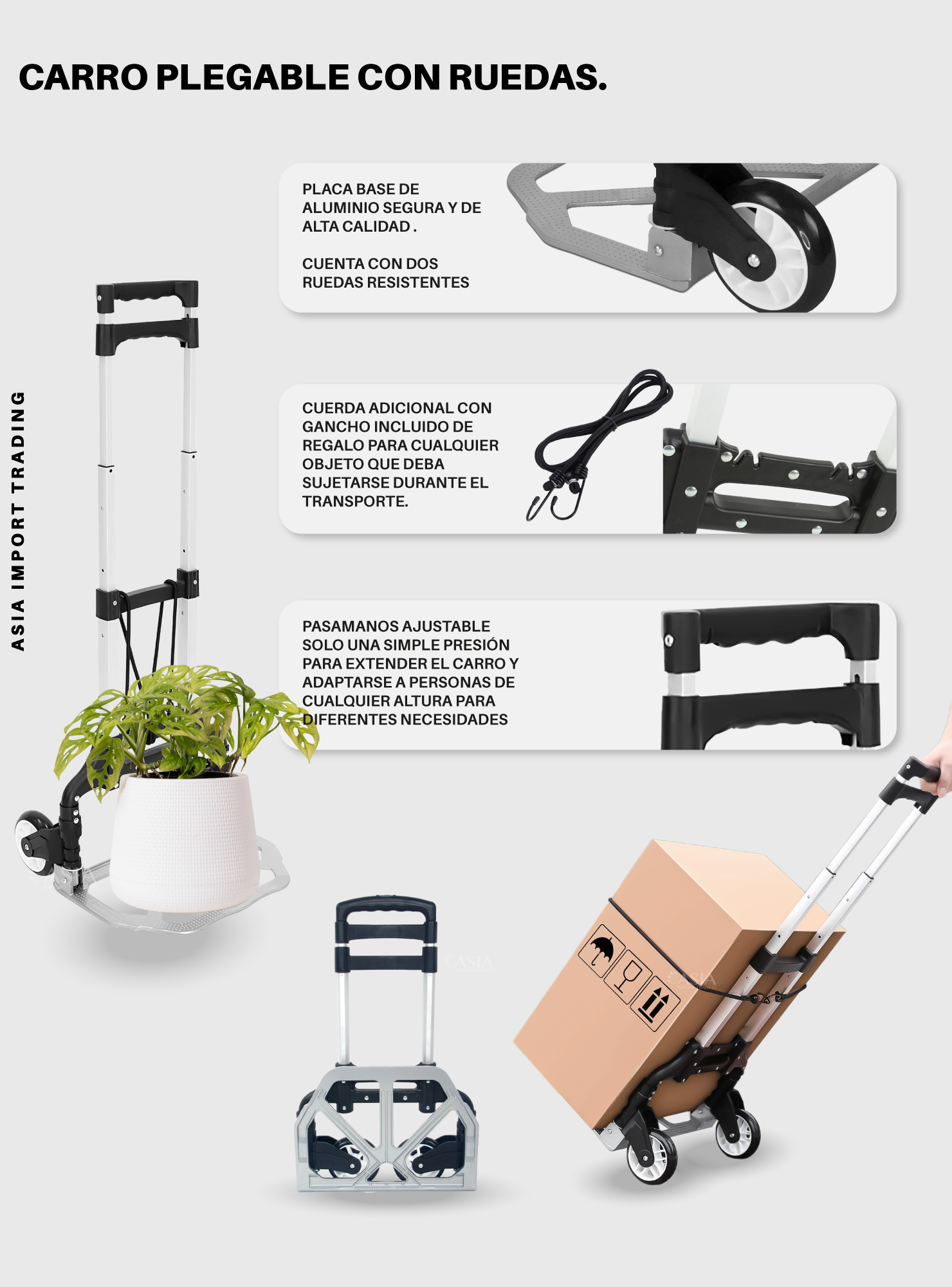 Carro de carga plegable Negro-2