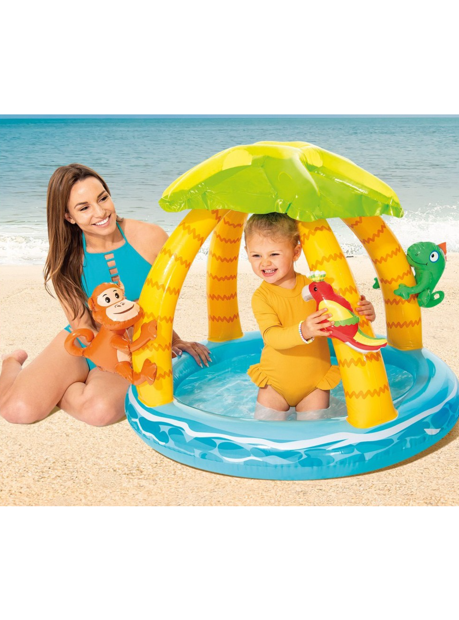 Piscina inflable Tropical Island con cubierta Intex 1,02 x 0,86m 45 L-1