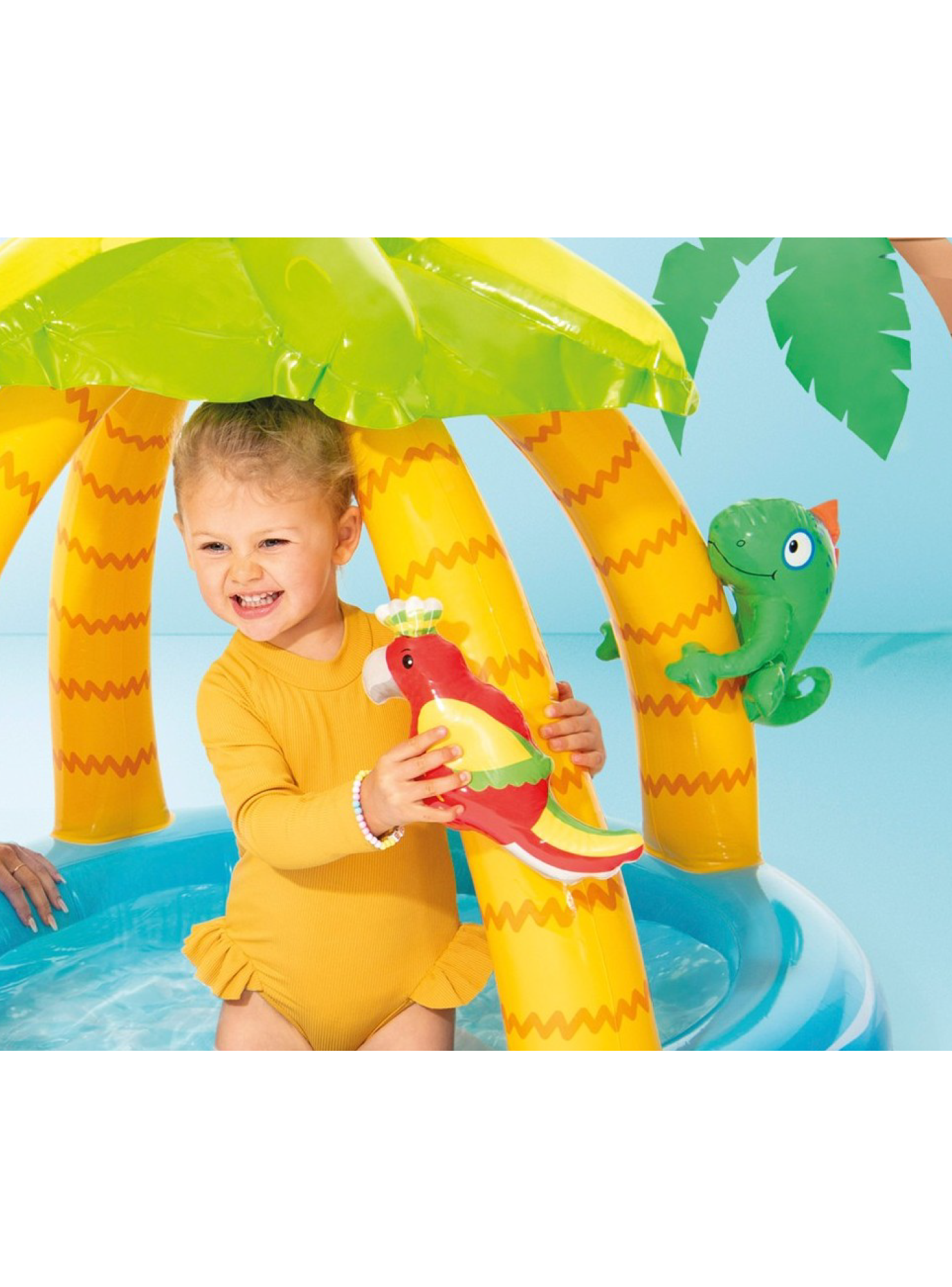 Piscina inflable Tropical Island con cubierta Intex 1,02 x 0,86m 45 L-2