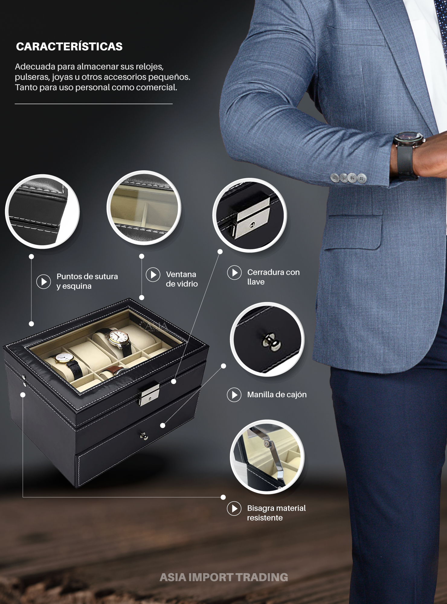 Caja organizadora 20 relojes-2