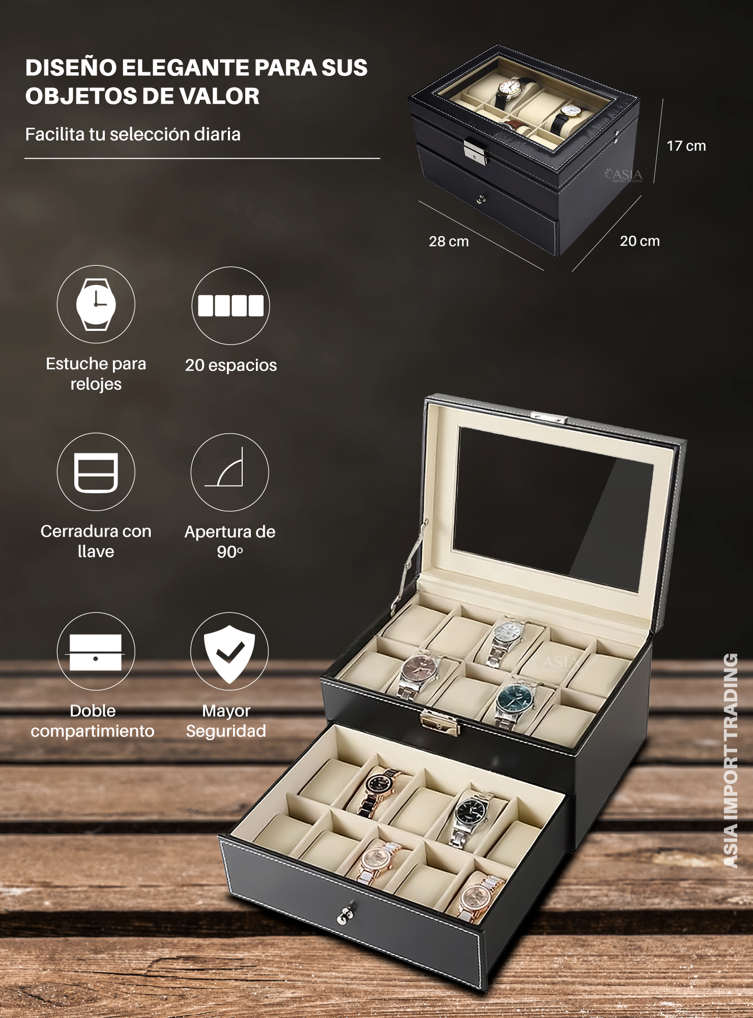 Caja organizadora 20 relojes-3