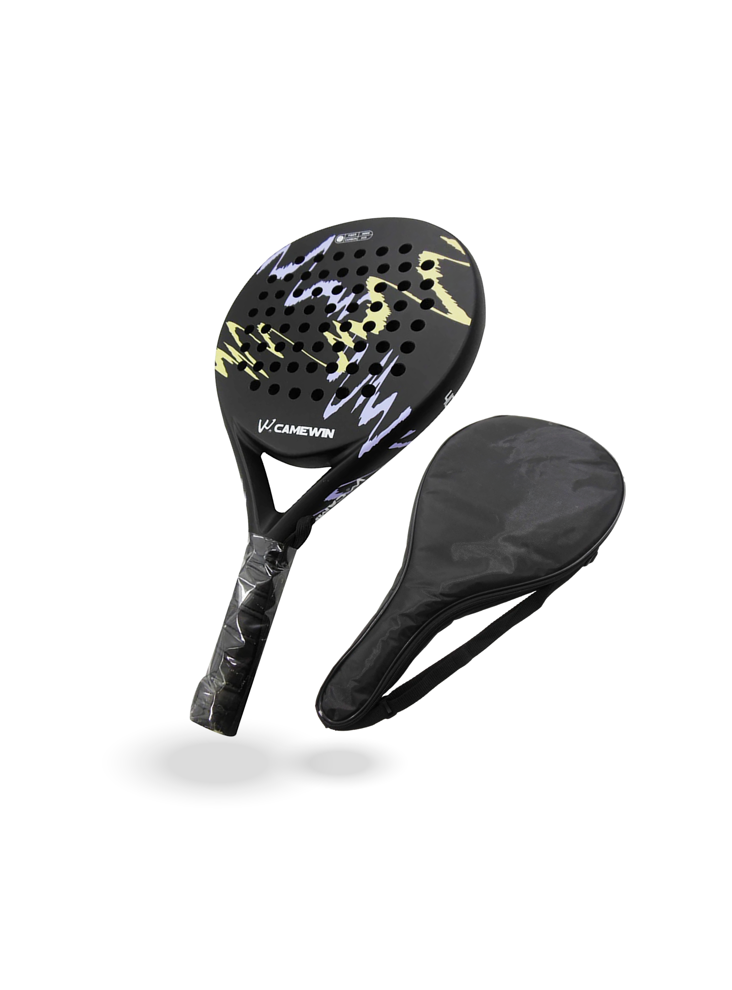 Pala de Padel 4018 Negra con Lila-0