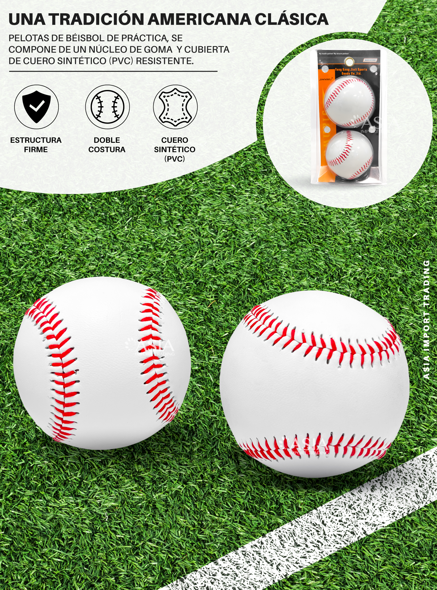 Set 2 pelotas de Baseball-1