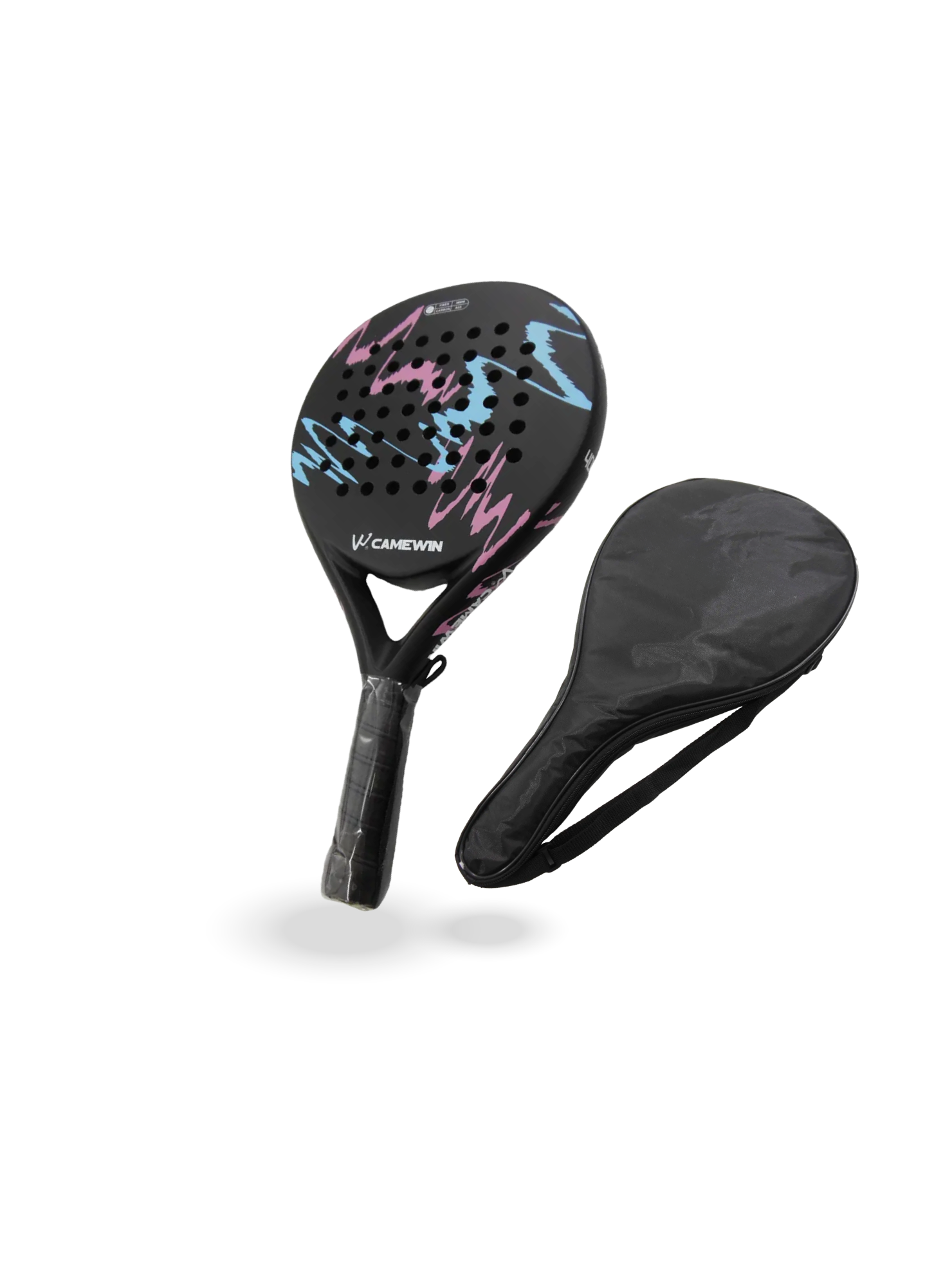 Pala de Padel 4018 Negra con Rosado-0