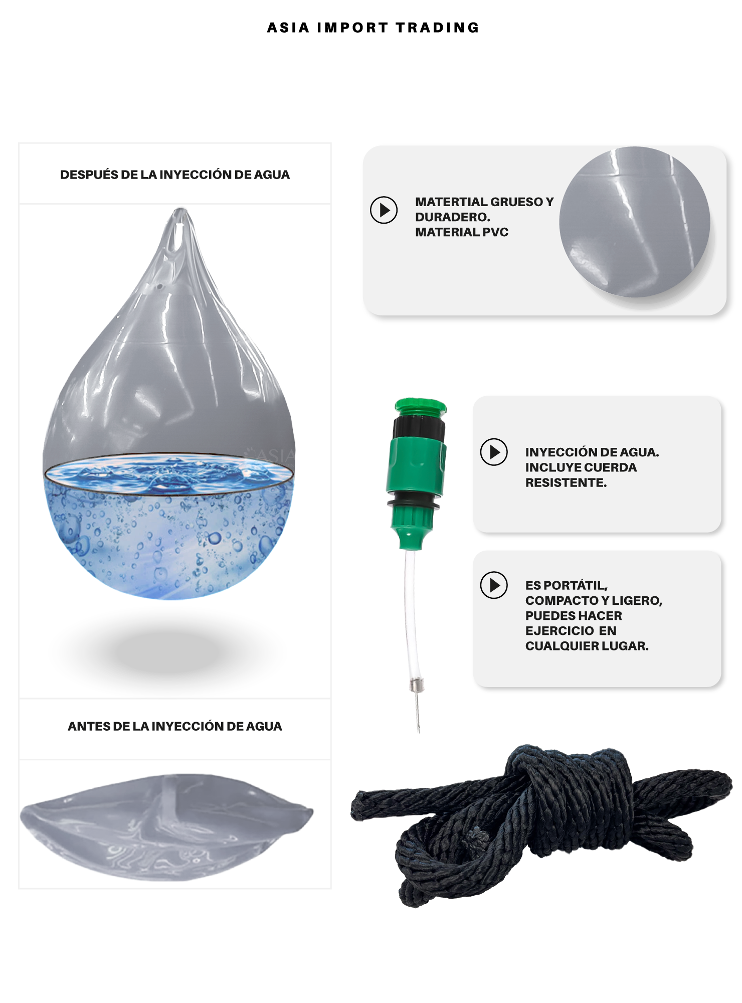 Pera de Boxeo rellenable con Agua-2