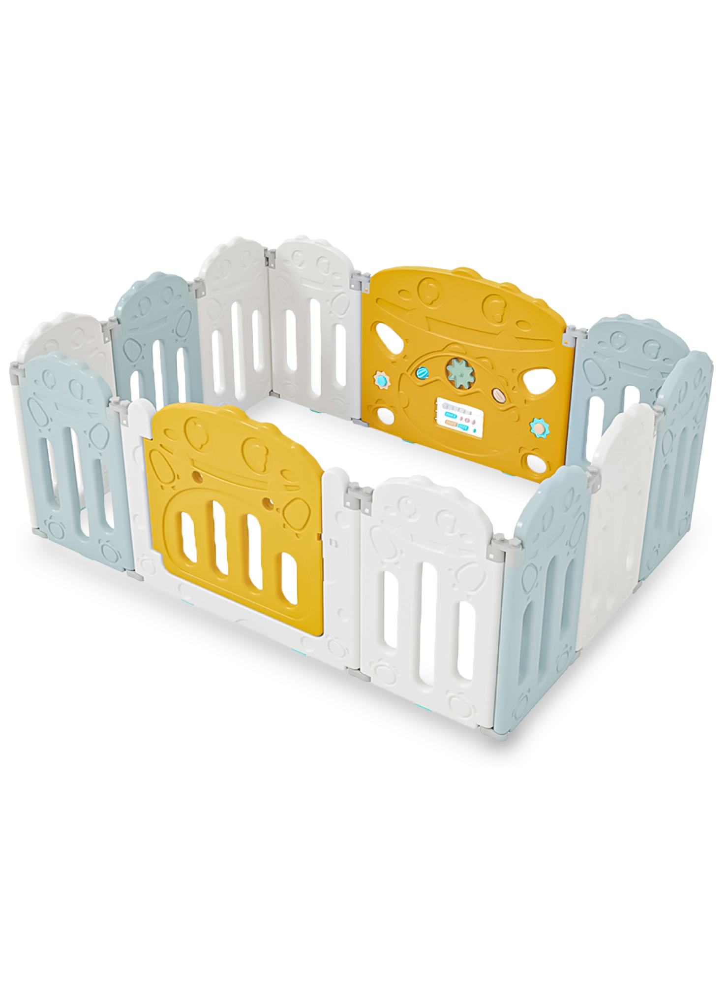 Corral para bebe modelo 10+2 paneles azul-0