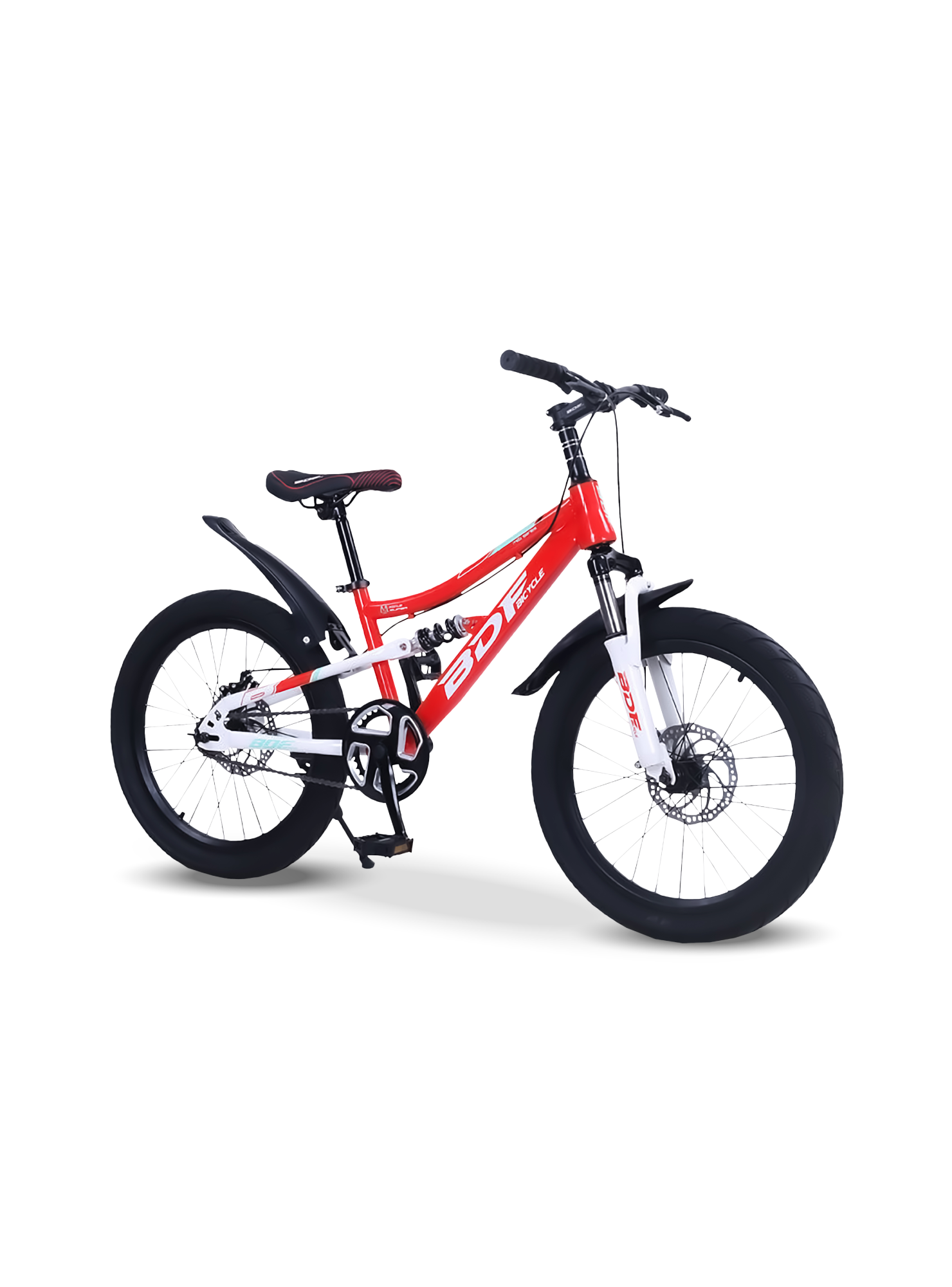 Bicicleta Mtb Aro 20 Roja Doble Suspension-0