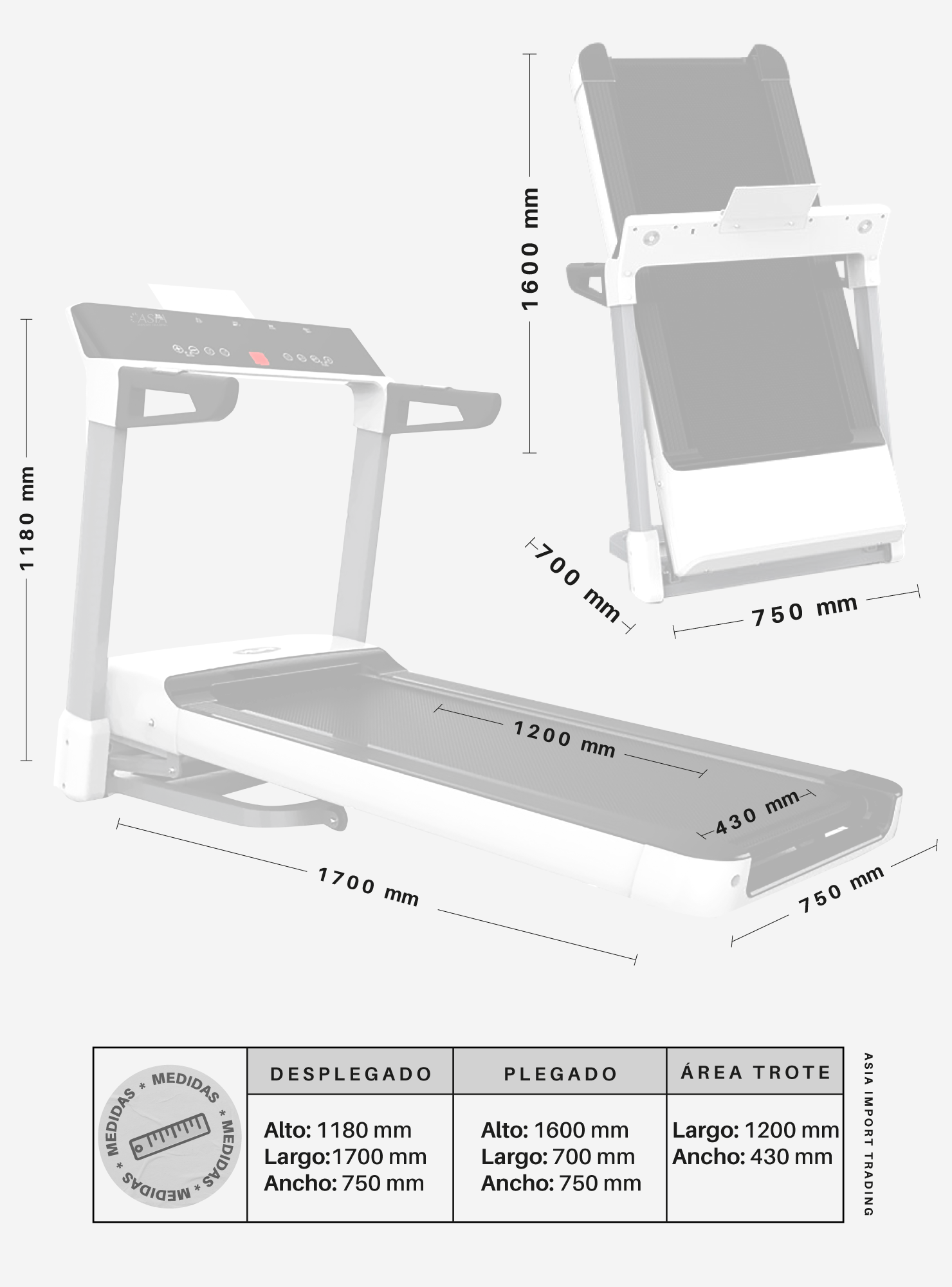 Trotadora Multifuncional TREADMILL A8 B-4