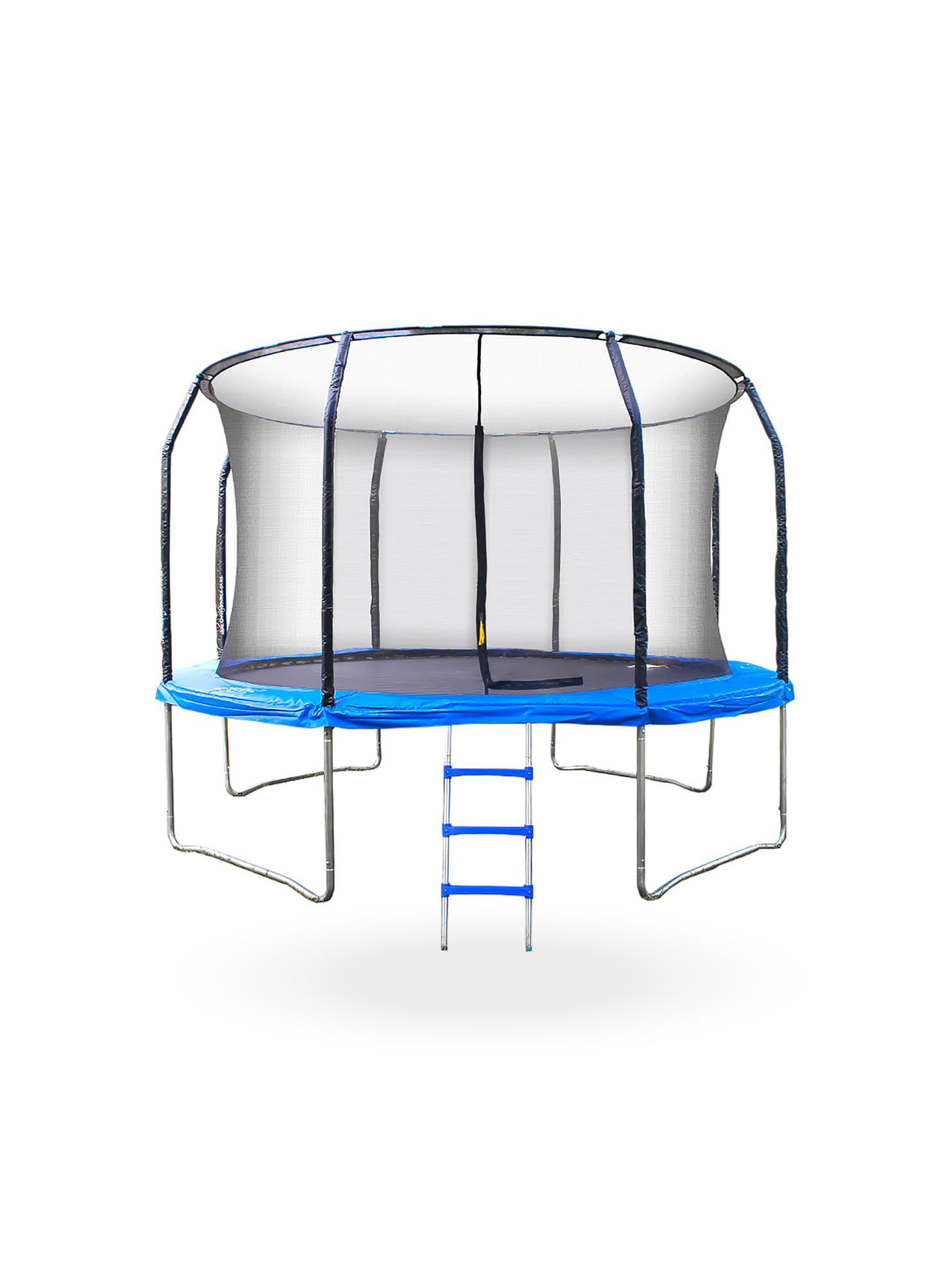 Cama Elastica con malla y Escalera 244 mts Azul PWRFitness-0