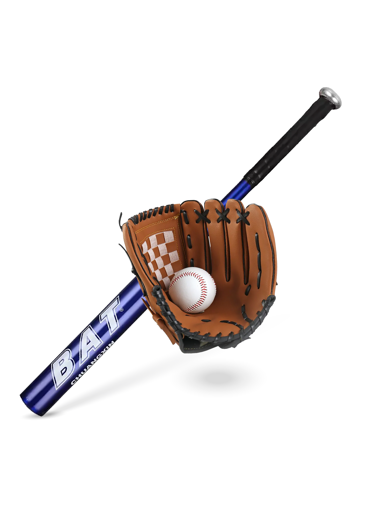 Set Baseball Bate Aluminio Azul-0