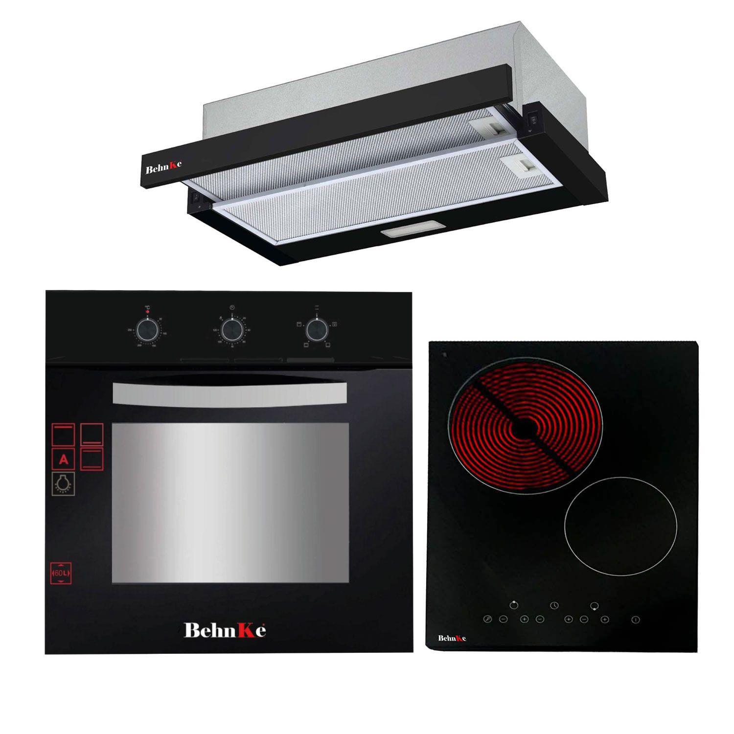 Kit Empotrado Horno+Encimera 2 Platos+Campana-0