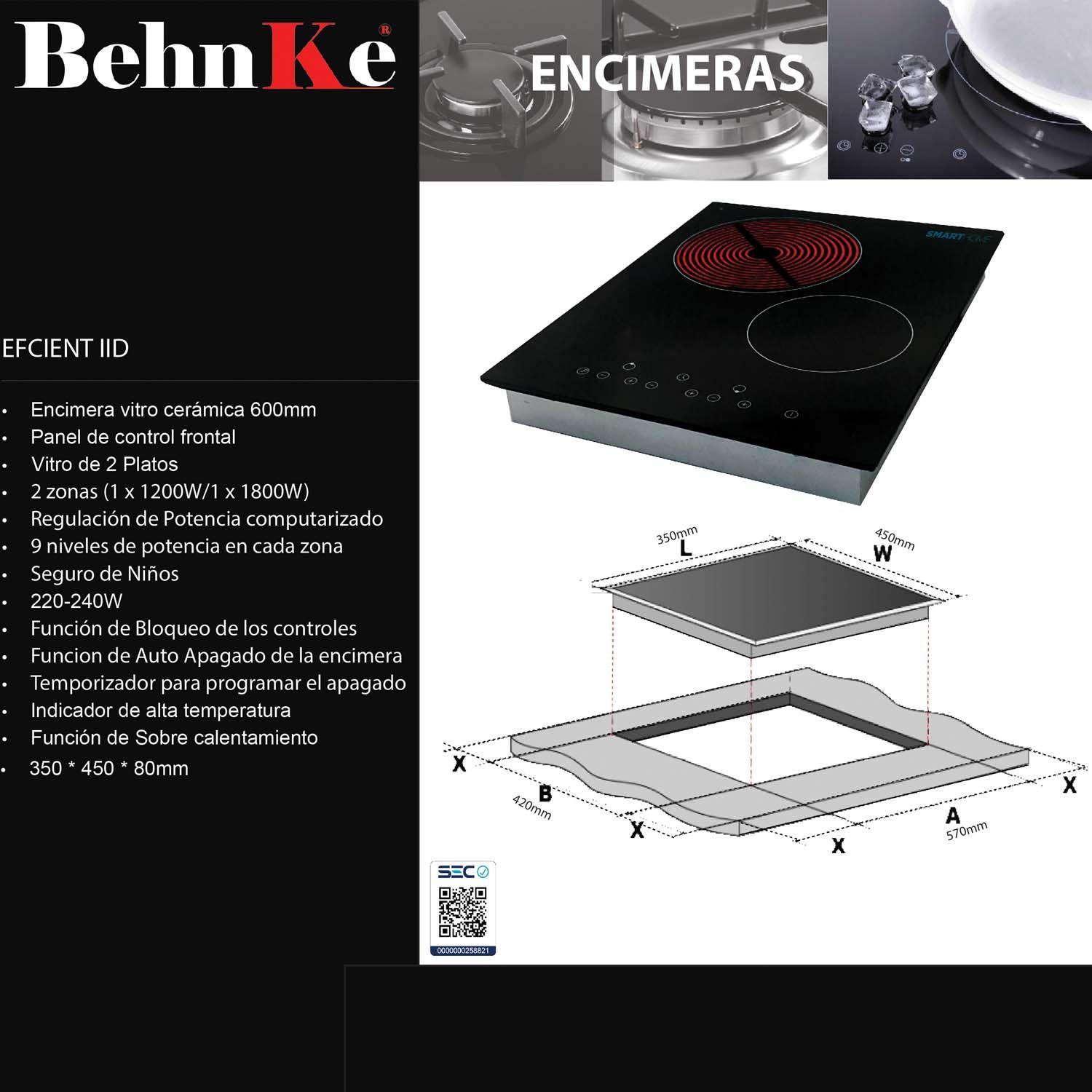 Kit Empotrado Horno+Encimera 2 Platos+Campana-5