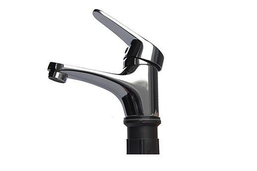 Dúo Kit cubierta de Lavamanos loza Blanca+Grifería Supreme-1