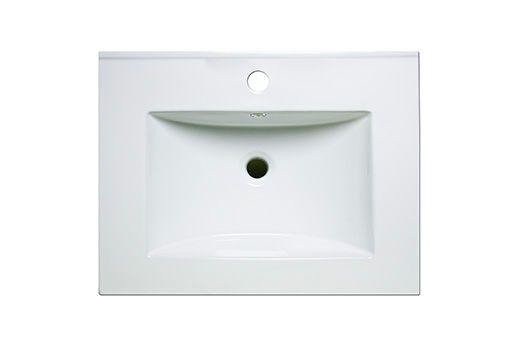 Dúo Kit cubierta de Lavamanos loza Blanca+Grifería Supreme-2