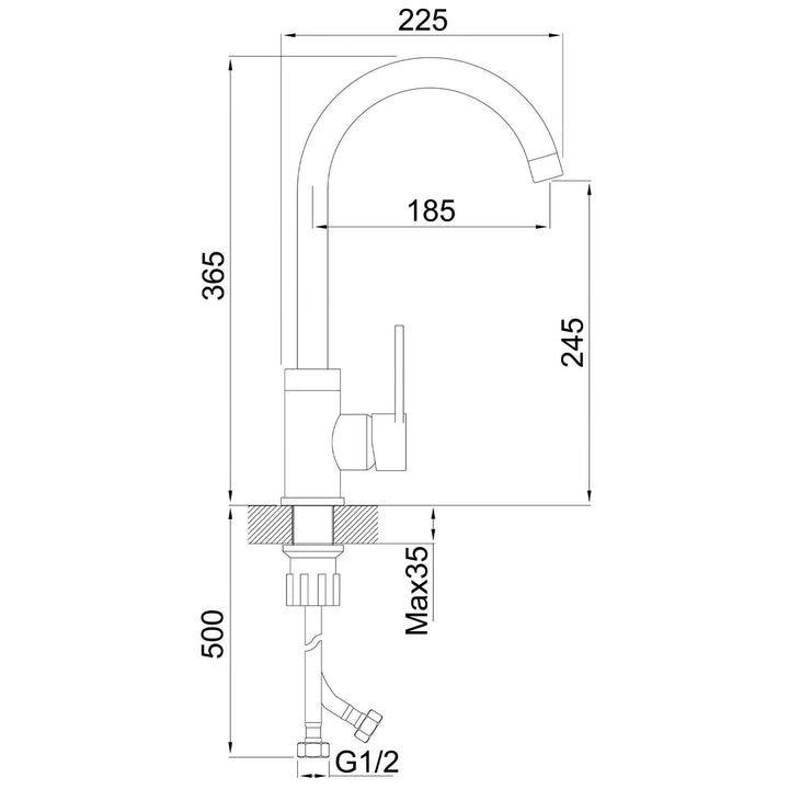 Monomando lavaplatos Boston-1