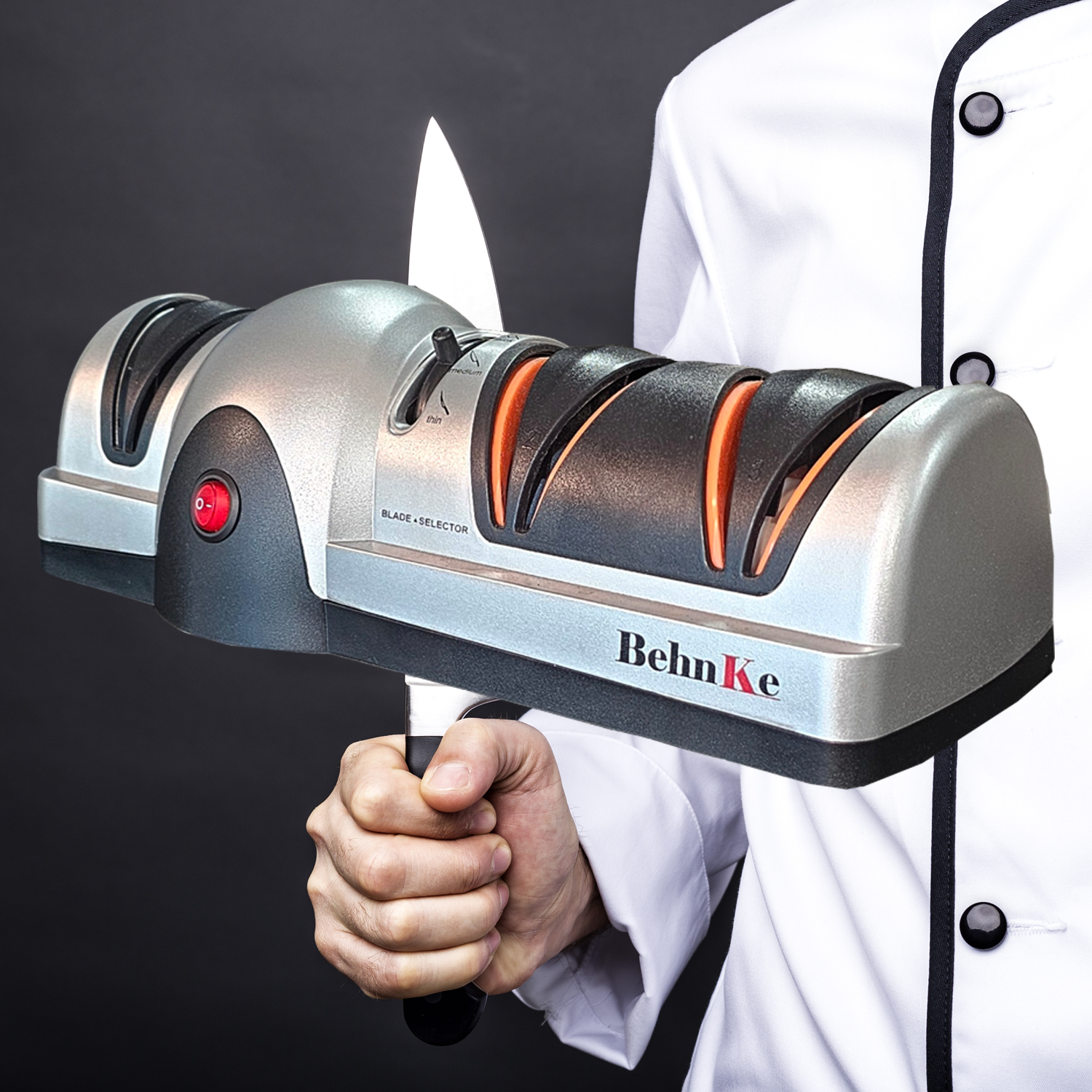 Afilador de cuchillo eléctrico de 3 zonas Behnke-3