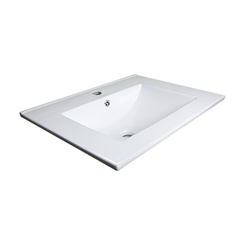 Cubierta de Lavamanos Loza Blanca 60x47cm-1