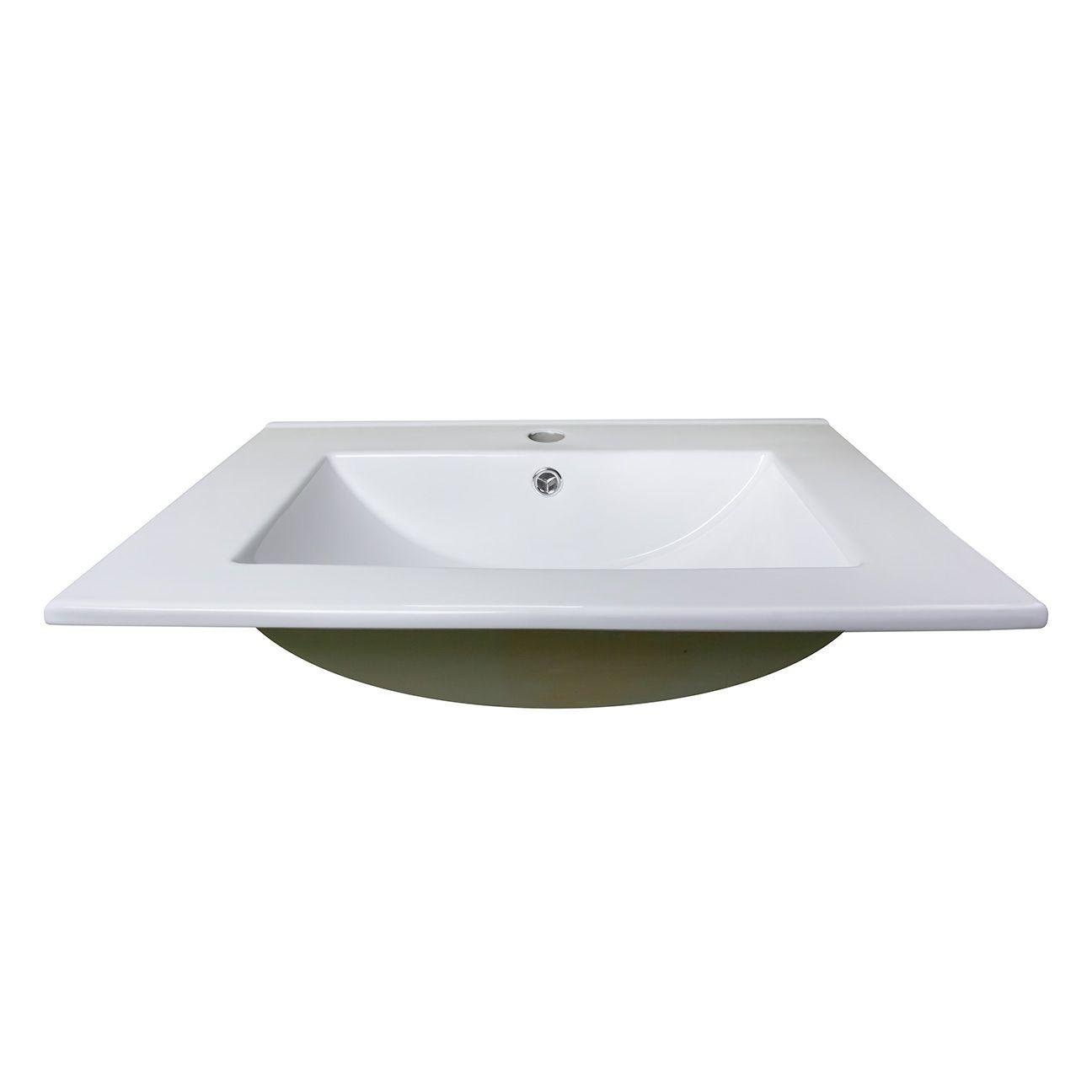 Cubierta de Lavamanos Loza Blanca 60x47cm-2