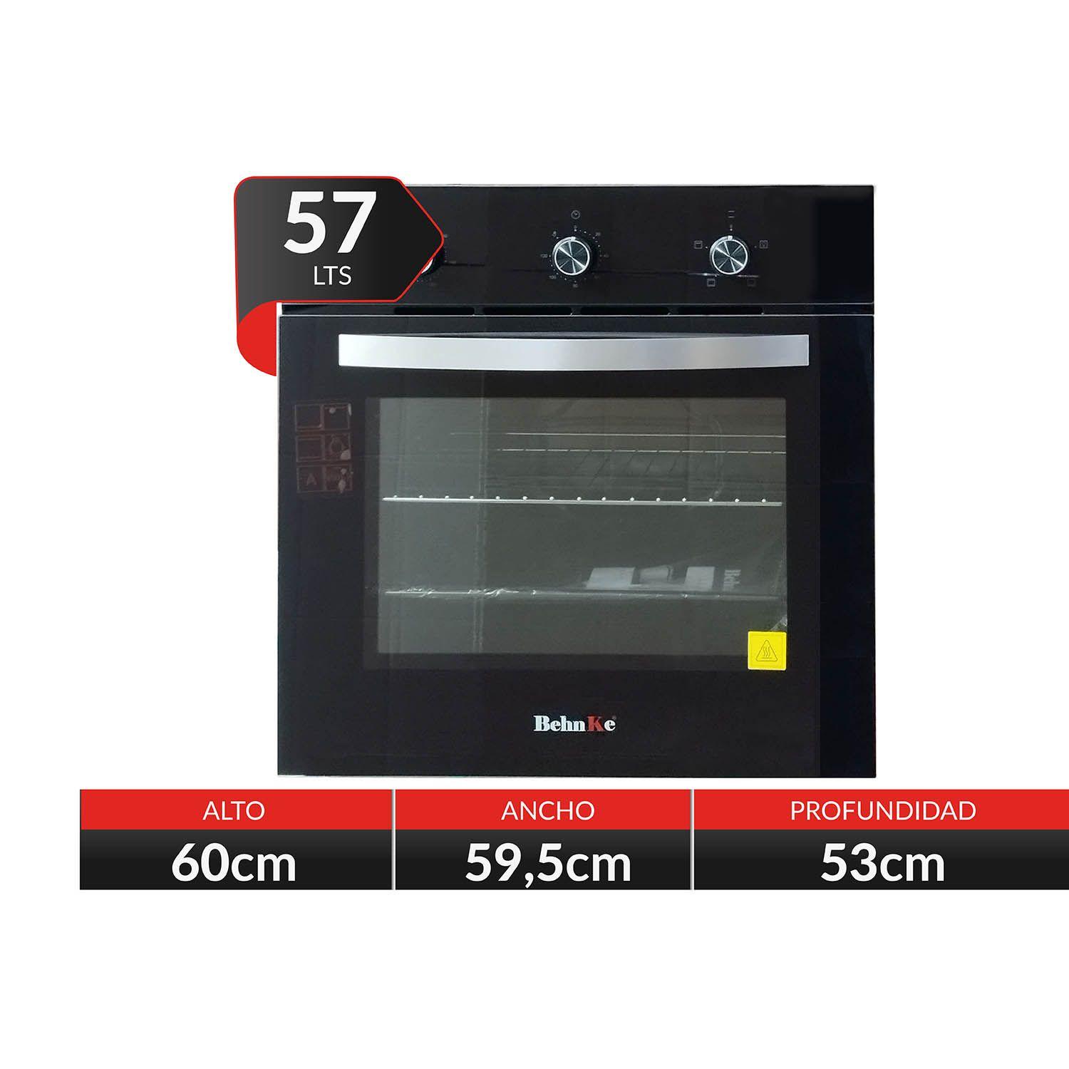 Kit Horno + Encimera Vitro Gas 4 Q + Campana Eternity Negra-3