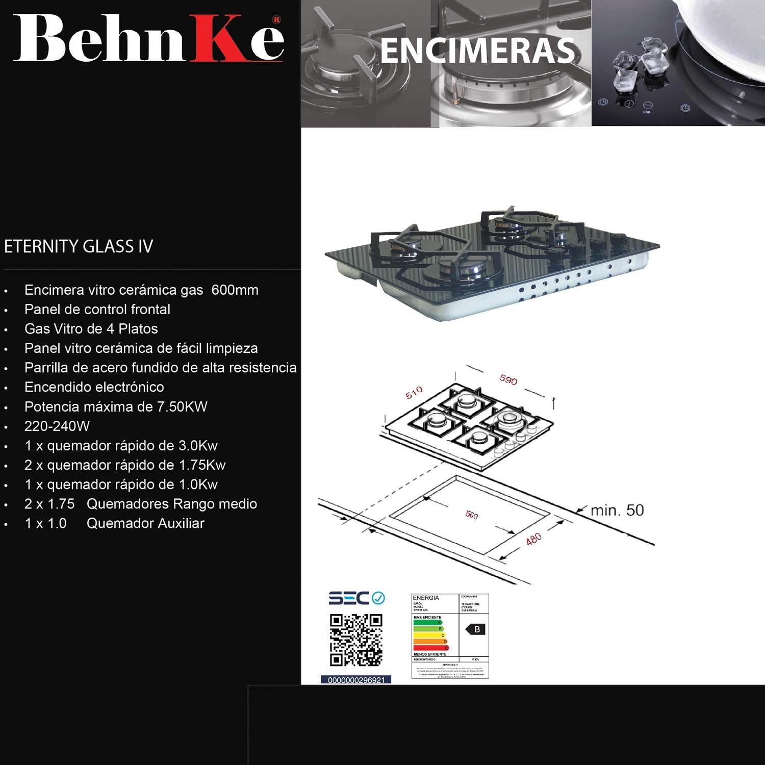 Kit Empotrable Horno+Encimera Vitro gas 4 Q+Campana-5