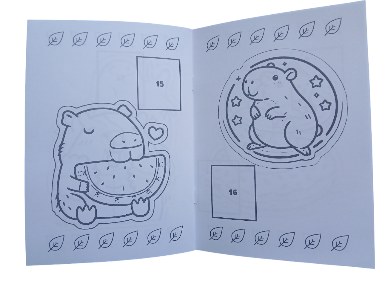 Libro Para Pintar Capibara con stickers-3