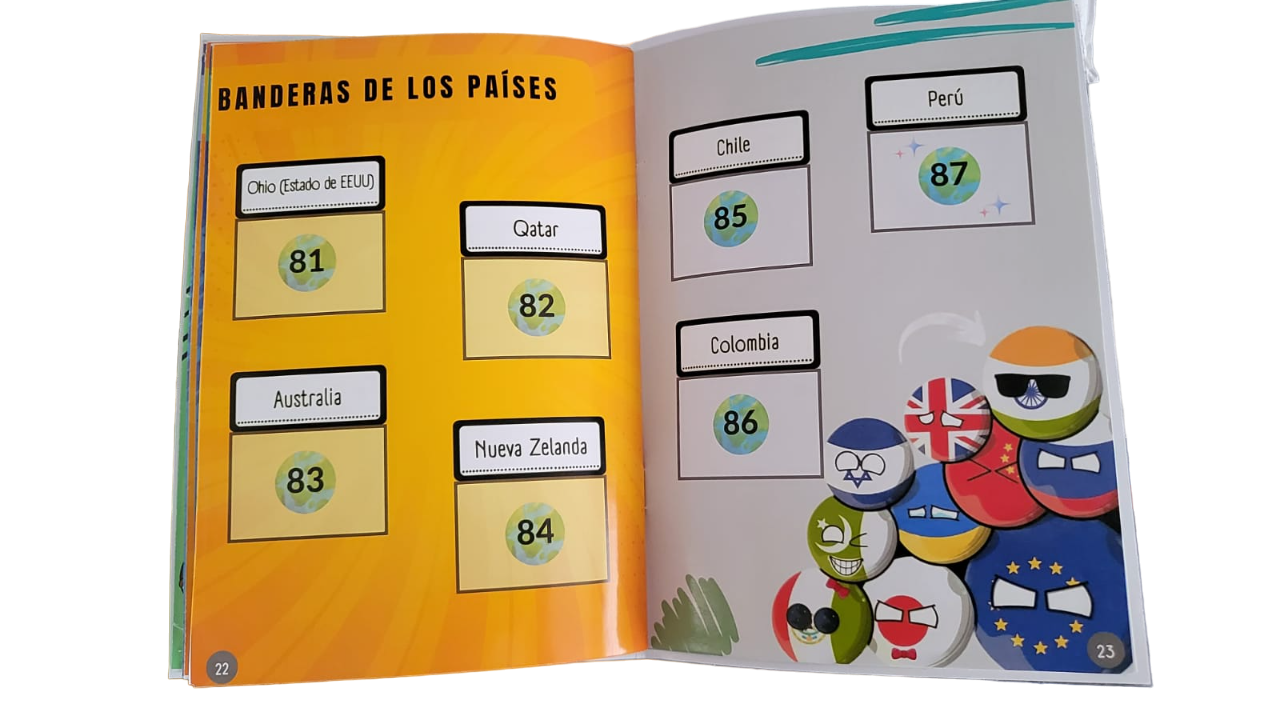 Mini Álbum Countryballs + Todas Sus Láminas a pegar-1
