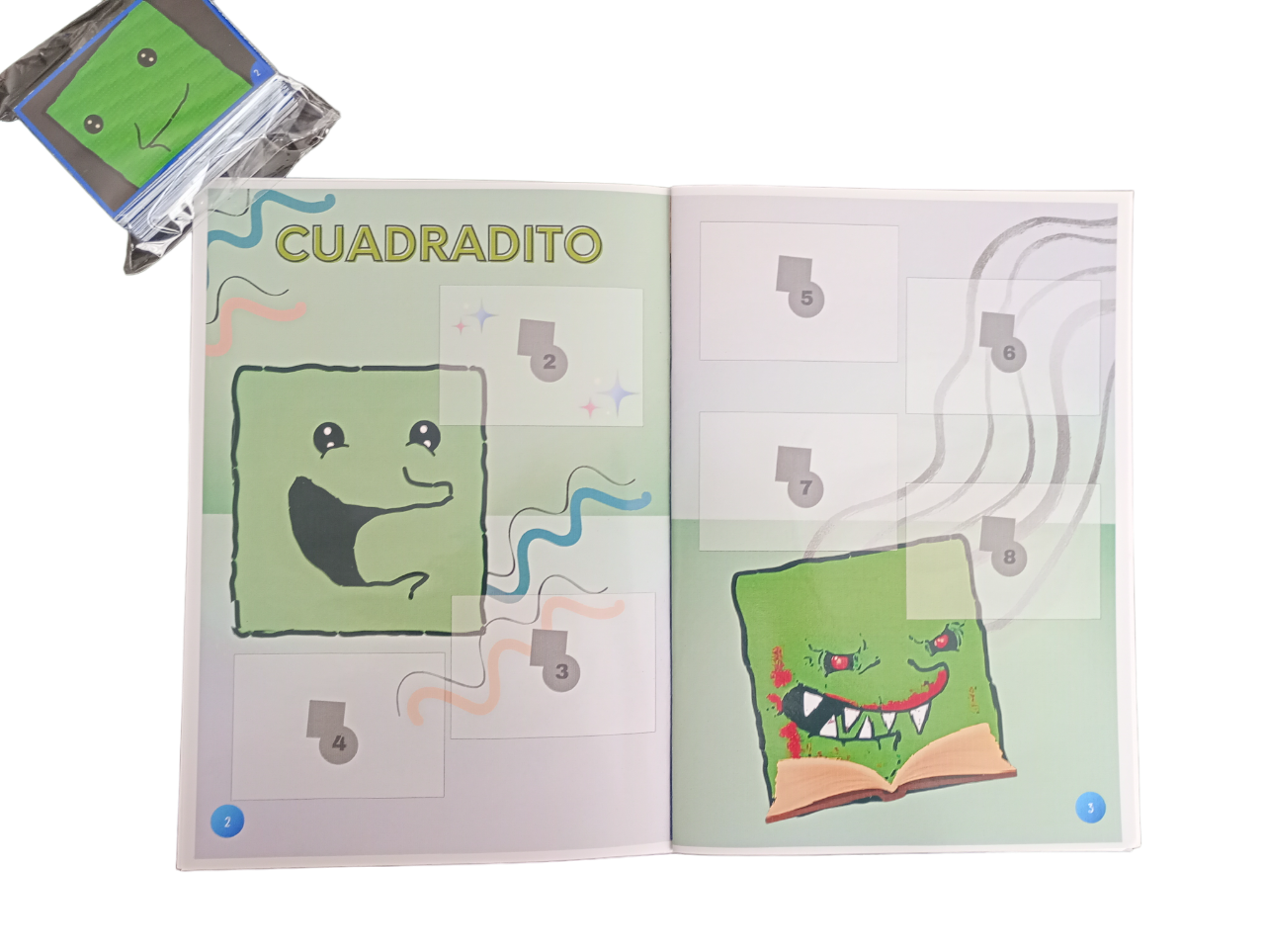 Mini álbum Cuadradito y Circulito + Todas Sus Láminas A Pegar-2