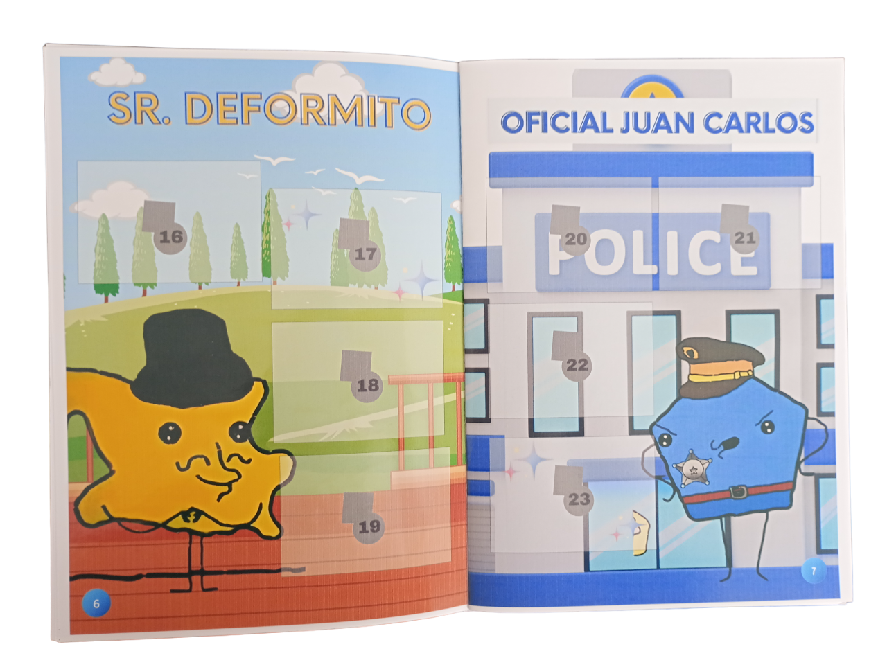 Mini álbum Cuadradito y Circulito + Todas Sus Láminas A Pegar-3