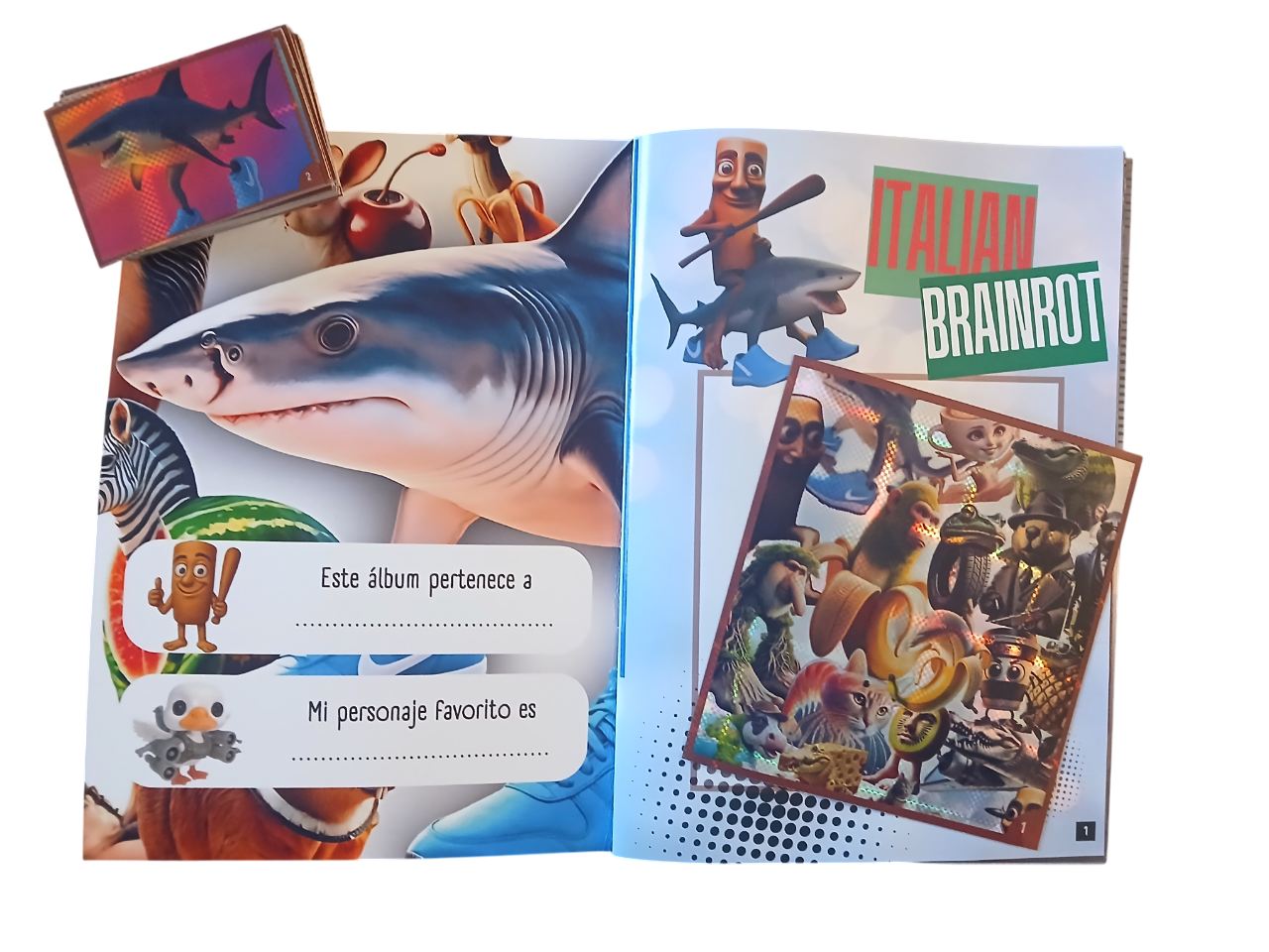 Mini Álbum Italian Brainrot + Todas Sus Láminas A Pegar-2