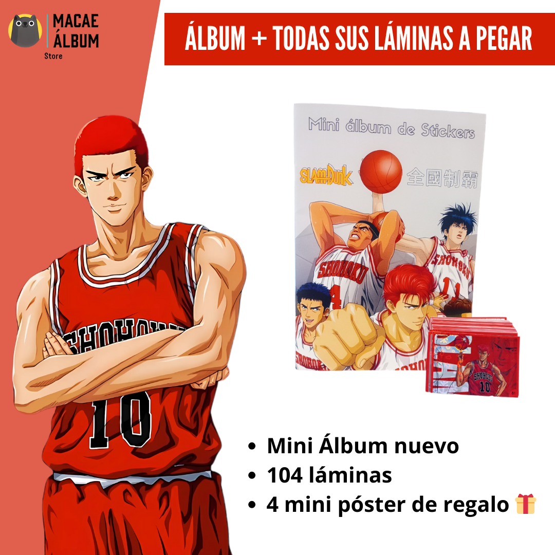 Mini Álbum Slam Dunk + Todas Sus Láminas A Pegar-0