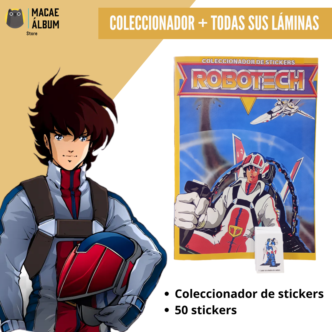 Robotech Coleccionador de stickers + todas sus láminas-0