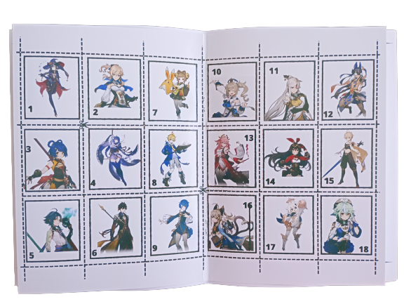 Libro Para Pintar Genshin Impact con stickers-4