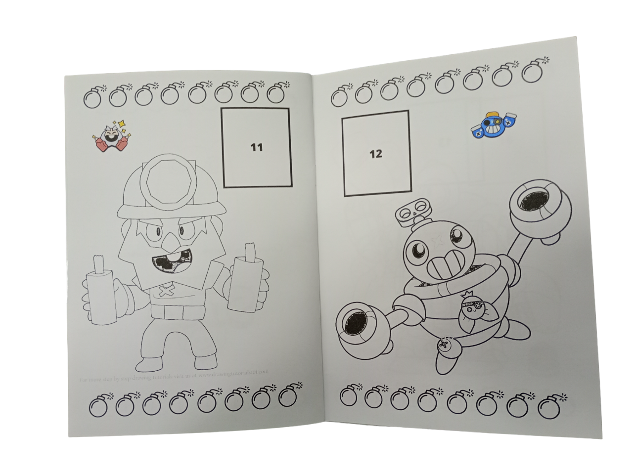 Libro para pintar Brawl Stars con stickers-1