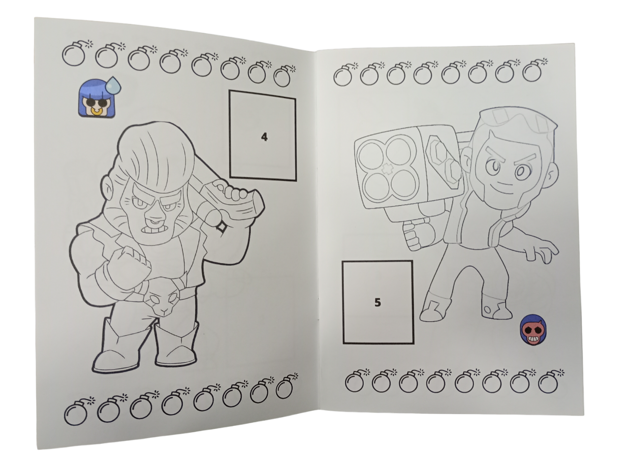 Libro para pintar Brawl Stars con stickers-3
