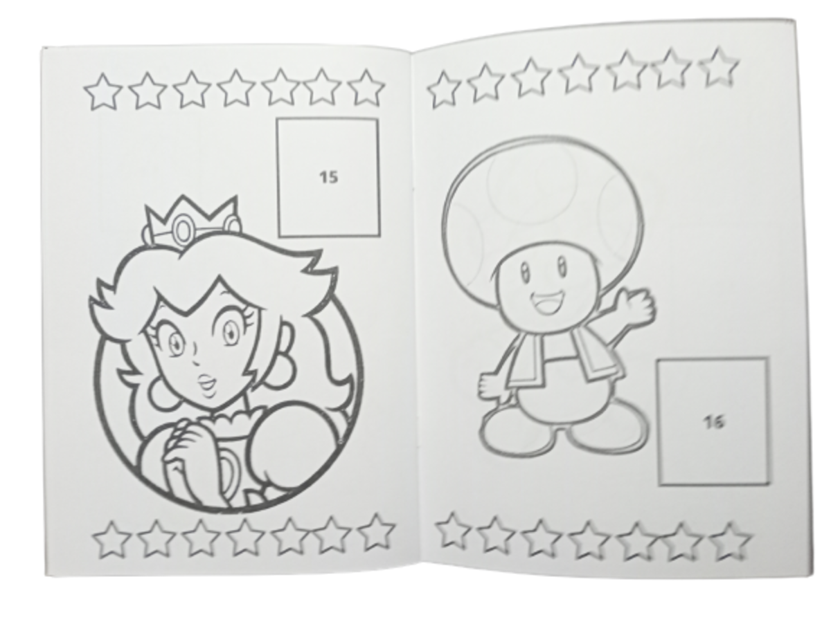 Libro Para Pintar Mario Bros con stickers-2