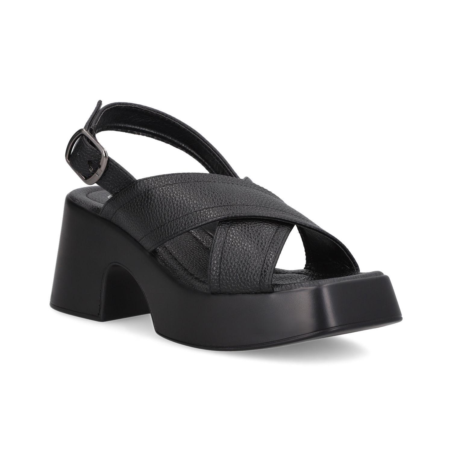 Sandalia Moda Mujer Negro 505-6-0