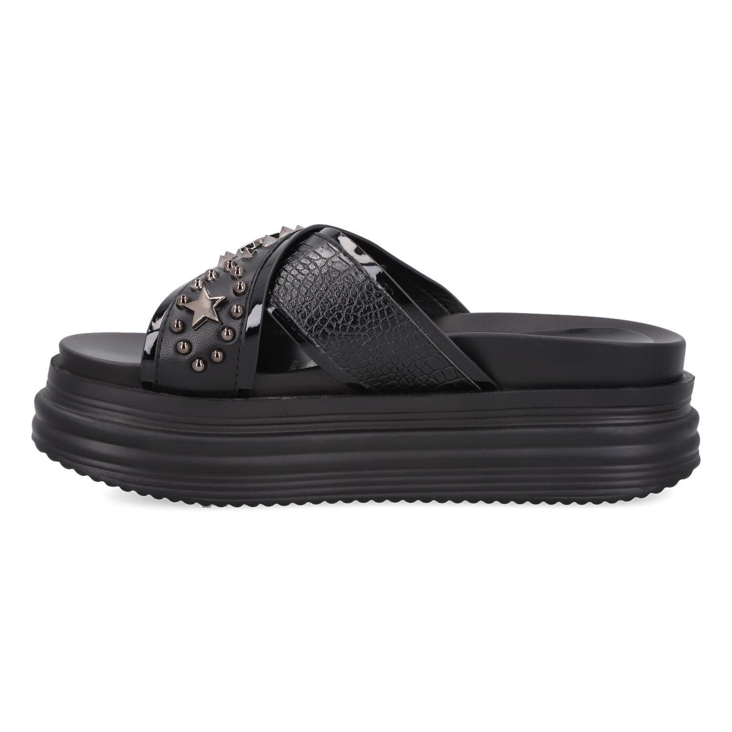 Sandalia Mujer Negro 8428-1-3