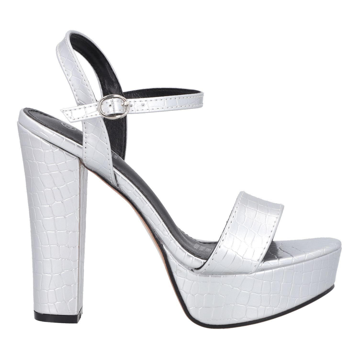 Sandalia Moda Mujer Silver 895-1-1