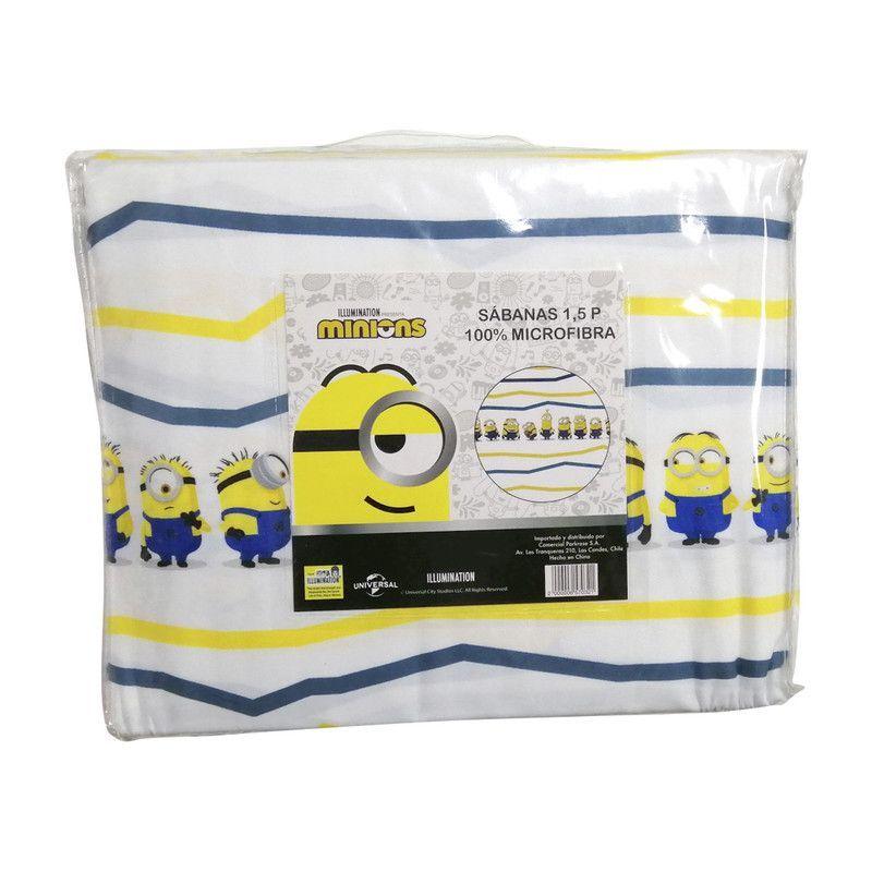 Juego Sabanas MINIONS 1,5 P modelo 2-0