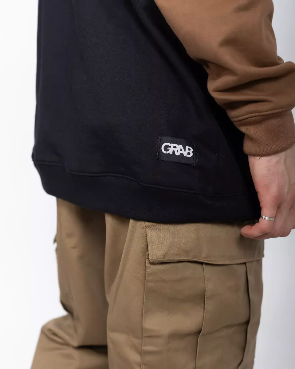 Polerón Hoodie Black/Coffee-4