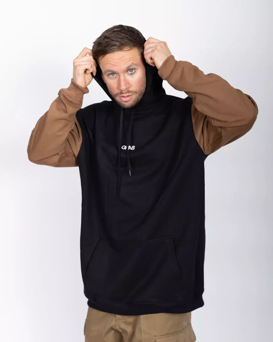 Polerón Hoodie Black/Coffee-1